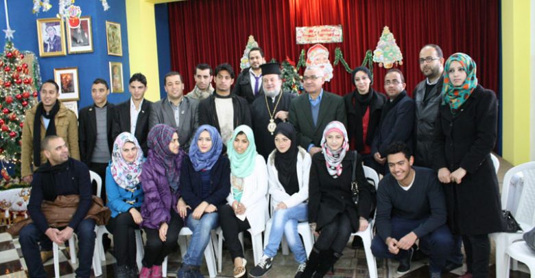Photo of PalThink's youth forum visited and congratulated the Christians in Gaza for the new year