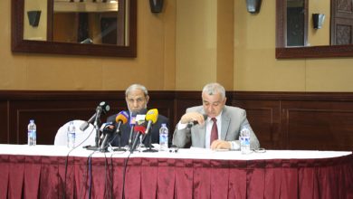 Photo of A Video Conference Meeting With The Ambassador of Egypt Mr. Yasser Othman in Ramallah and Dr.Mahmoud al-Zahar, in Gaza
