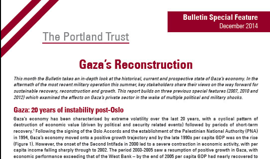 Photo of The Portland Trust Palestinian Economic Bulletin – Gaza’s Reconstruction
