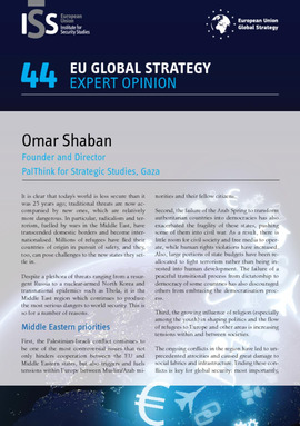 Photo of EU Global Strategy Expert Opinion – No44 – 17 March 2016, Omar Shaban