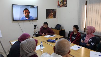 Photo of Skype meeting with a Lebanese youth organization in Beirut