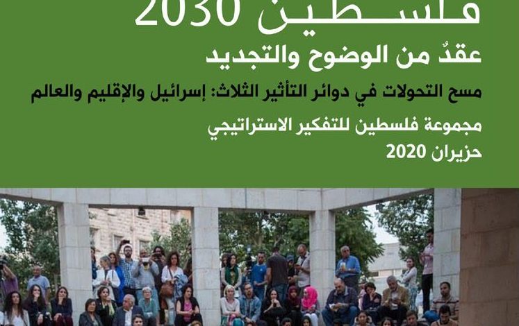 صورة تقرير “فلسطين 2030 “، عقد من الوضوح والتجديد
