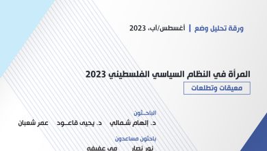 صورة صدر حديثاً – ورقة تحليل وضع| المرأة في النظام السياسي الفلسطيني 2023: معيقات وتطلعات