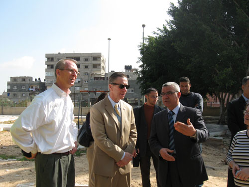 Photo of A Meeting With The American Congress Delegation In Gaza