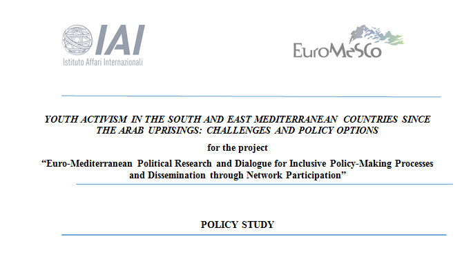 Photo of POLICY STUDY: YOUTH ACTIVISM IN THE SOUTH AND EAST MEDITERRANEAN COUNTRIES SINCE THE ARAB UPRISINGS: CHALLENGES AND POLICY OPTIONS