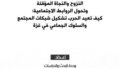 صورة ورقة عمل: النزوح والنجاة وتحول الروابط الاجتماعية – كيف تُعيد الحرب تشكيل شبكات المجتمع والسلوك الجماعي في غزة